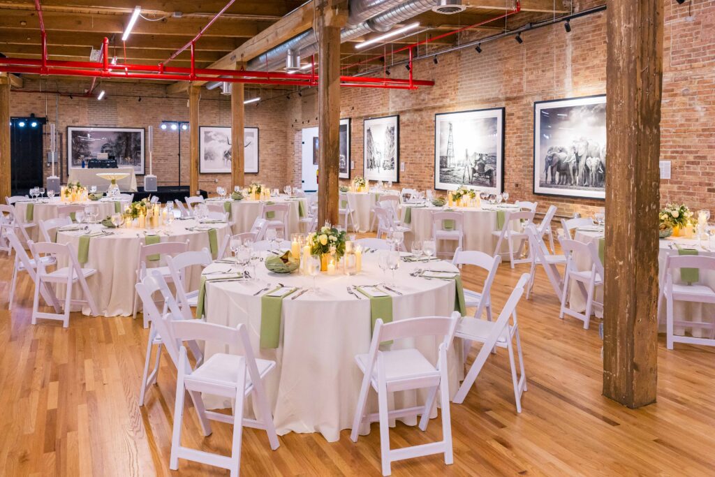 Morgan Arts Complex Wedding Reception Set Up