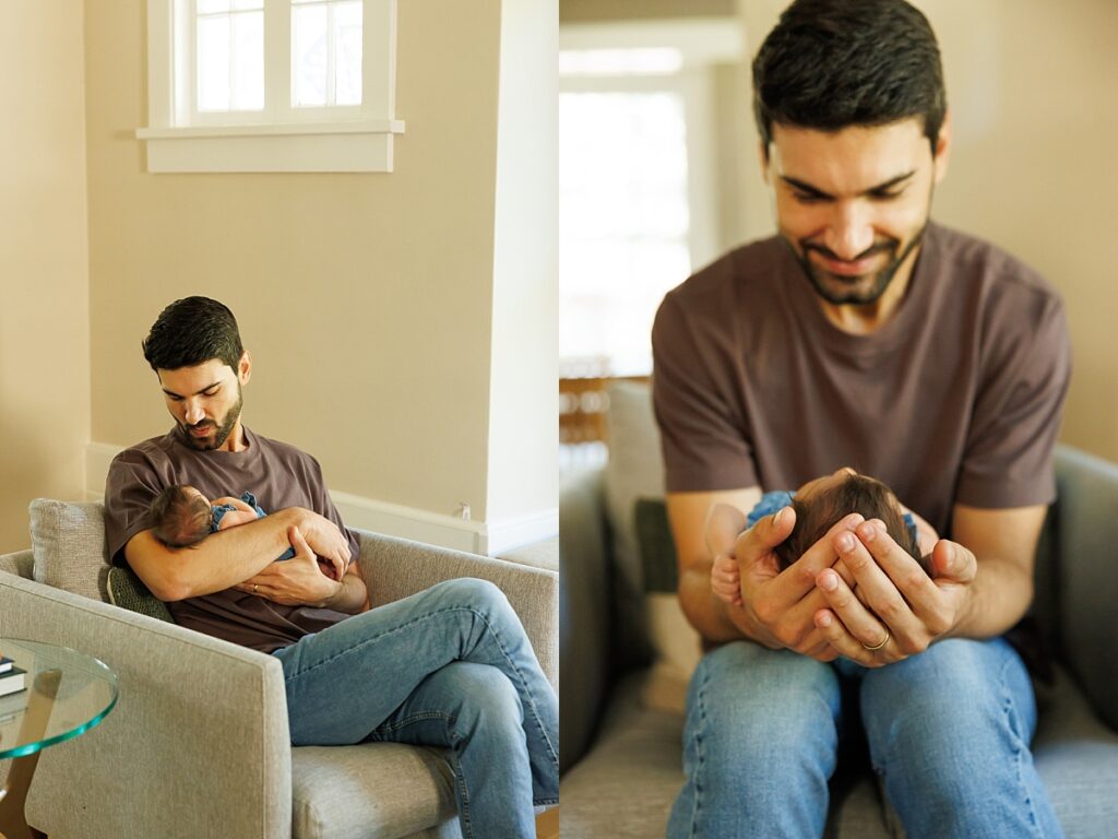 Newborn Girl Photos with Dad